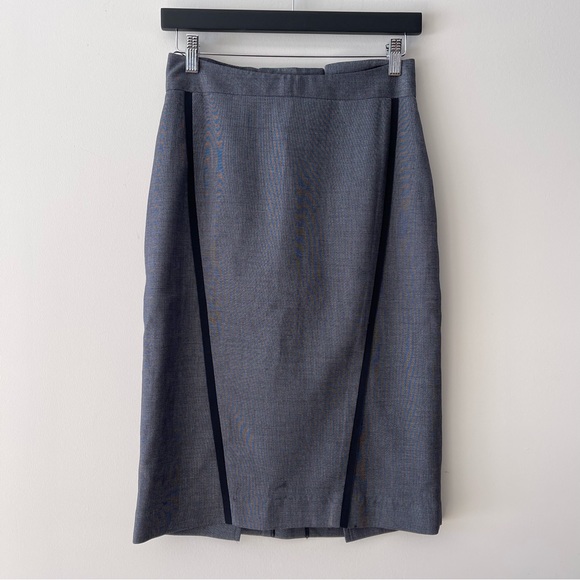 TAVAN & MITTO TAILORED SKIRT in Navy - Picture 1 of 7